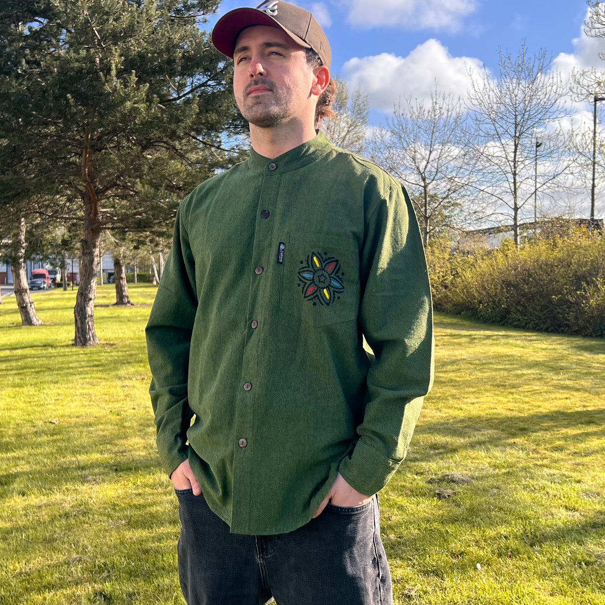 Nomad Sari Kathmandu Skjorte - Skovgrøn - Medium