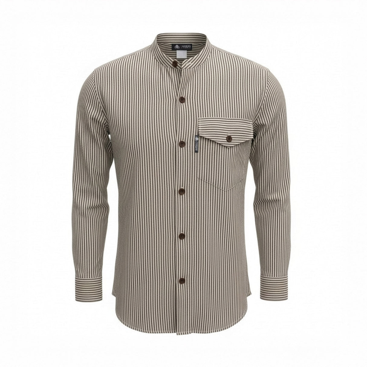 Camisa Grandad Nomad Sari - Piedra Gris - Mediana