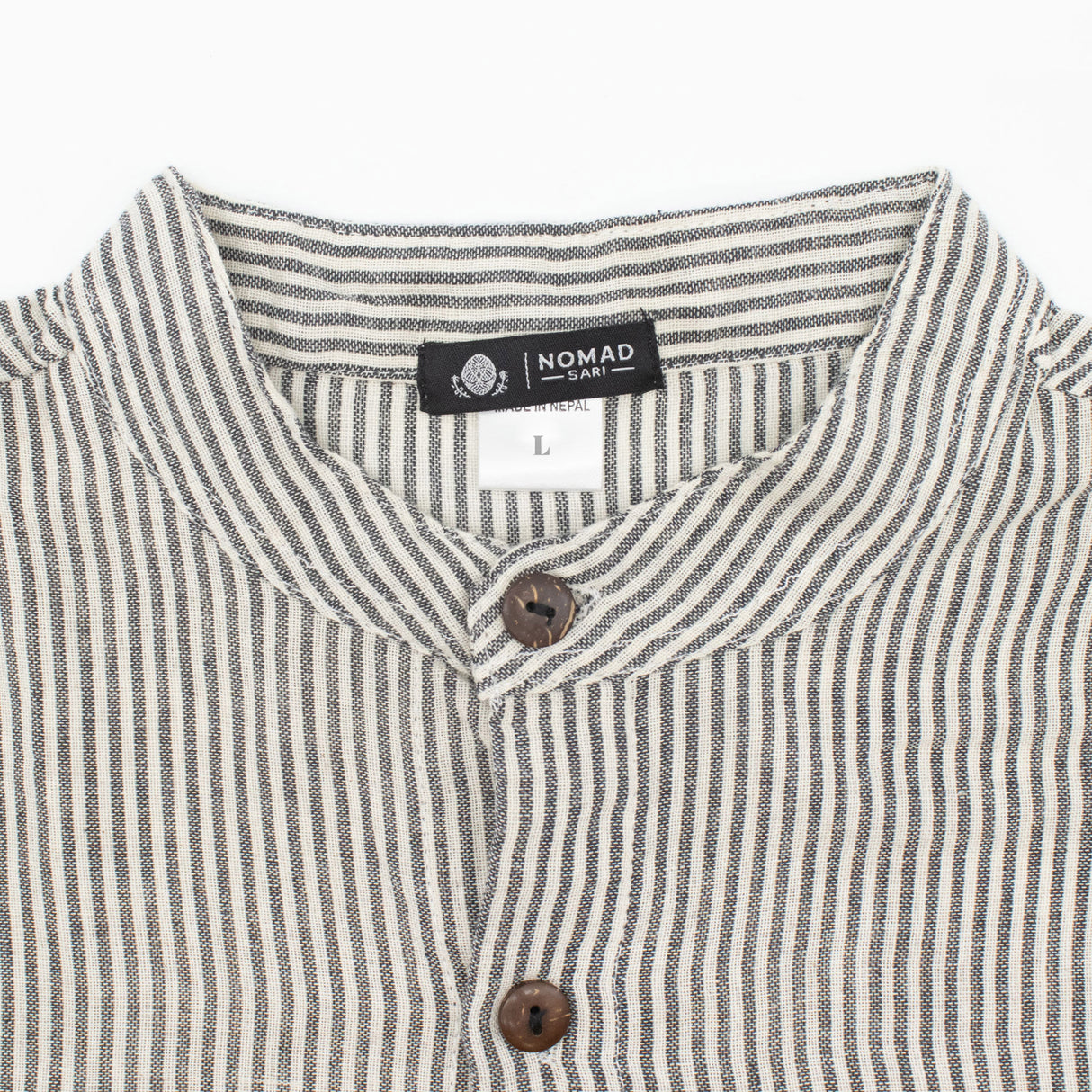 Camisa Grandad Nomad Sari - Piedra Gris - Mediana