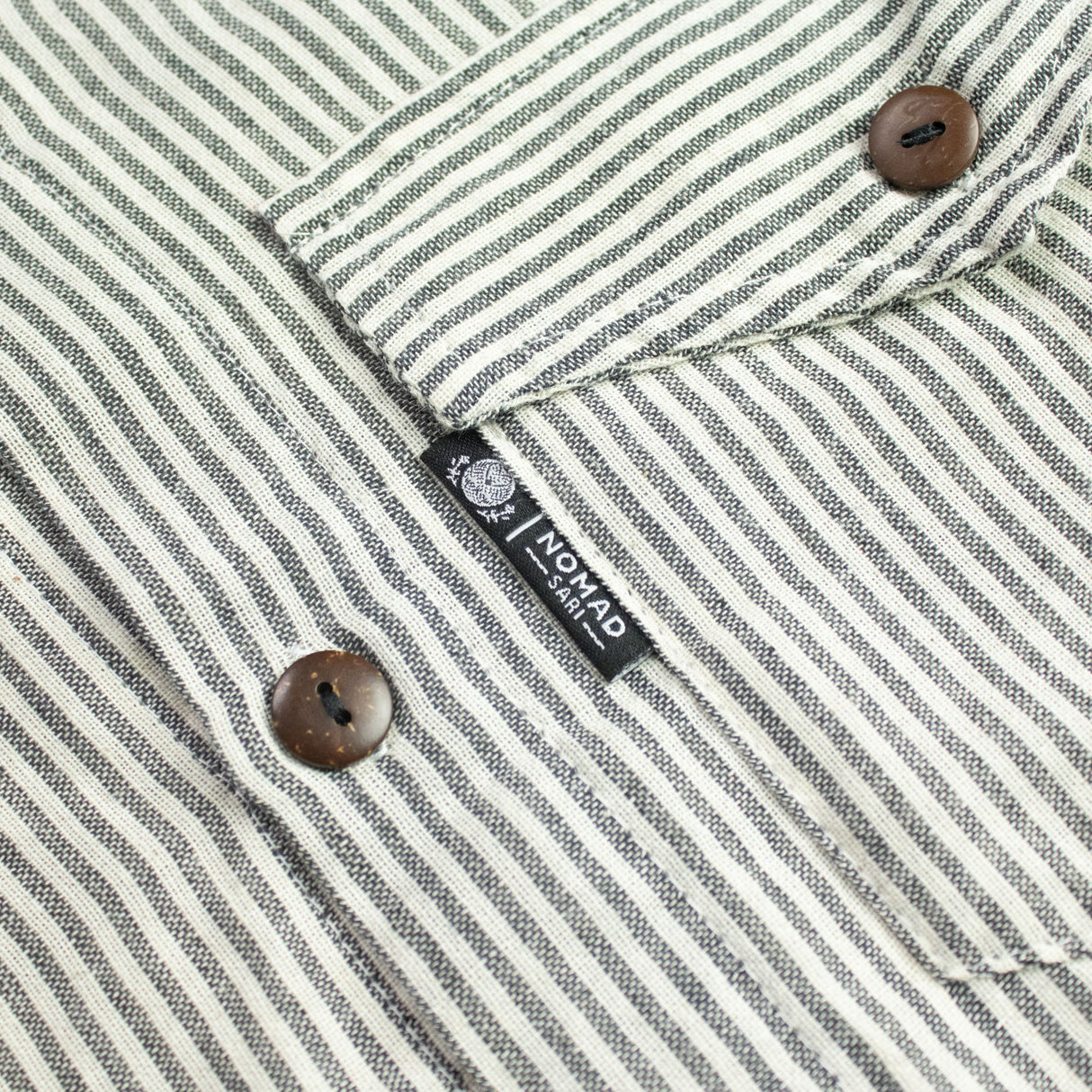 Nomad Sari Grandad Shirt - Grey Stone - XL