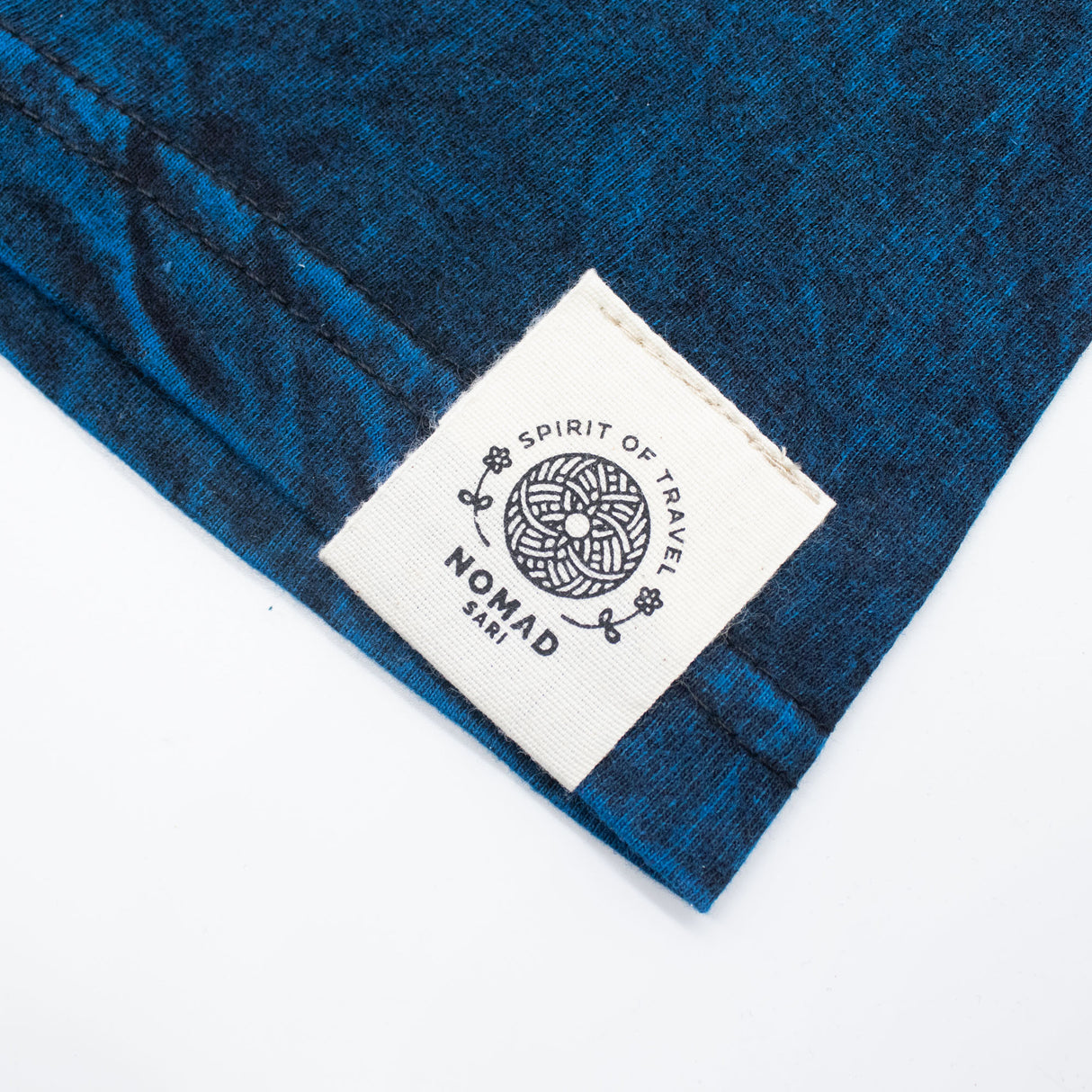 Nomad Sari Stonewashed pamut póló - Maradj vad, Holdgyermek - Kék - Közepes méret