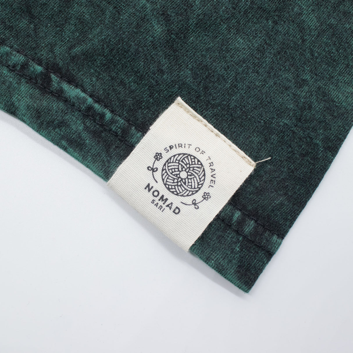 Nomad Sari tričko z stonewashed bavlny – Strom života – zelené – velké