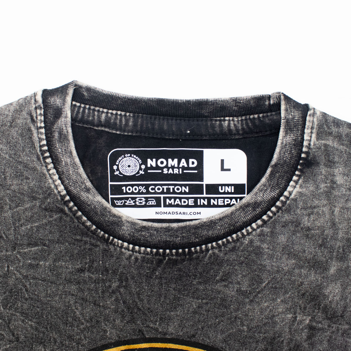 Nomad Sari Stonewashed pamut póló - Rebel - Szénszürke - L-es