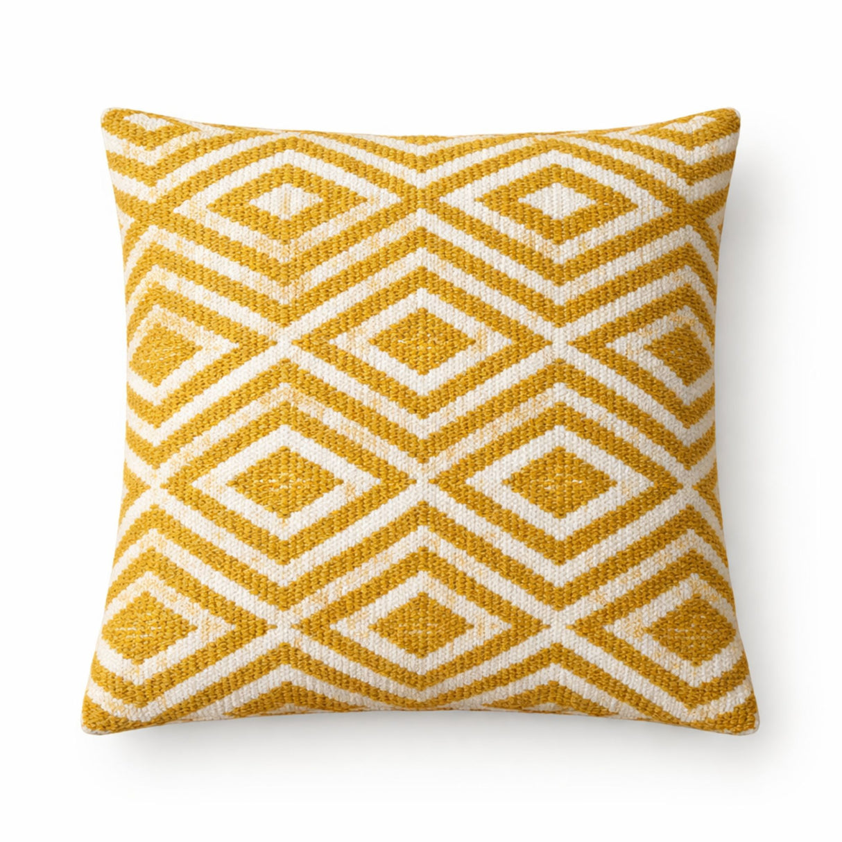 Housse de Coussin Classique - Losanges Moutarde - 45 × 45 cm