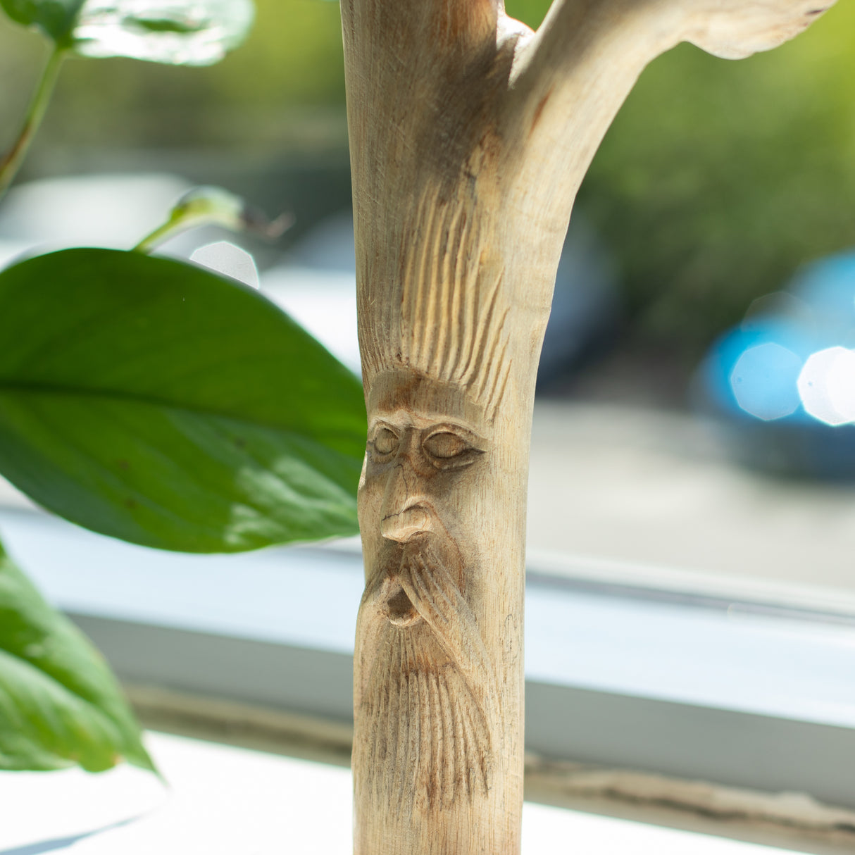 Sculpture en bois artisanale Parasite - Greenman
