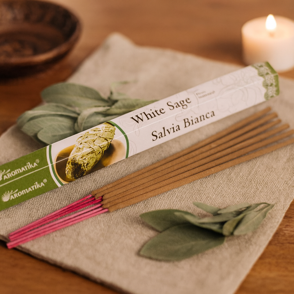 White Sage Incense Sticks 20 Count Aromatika