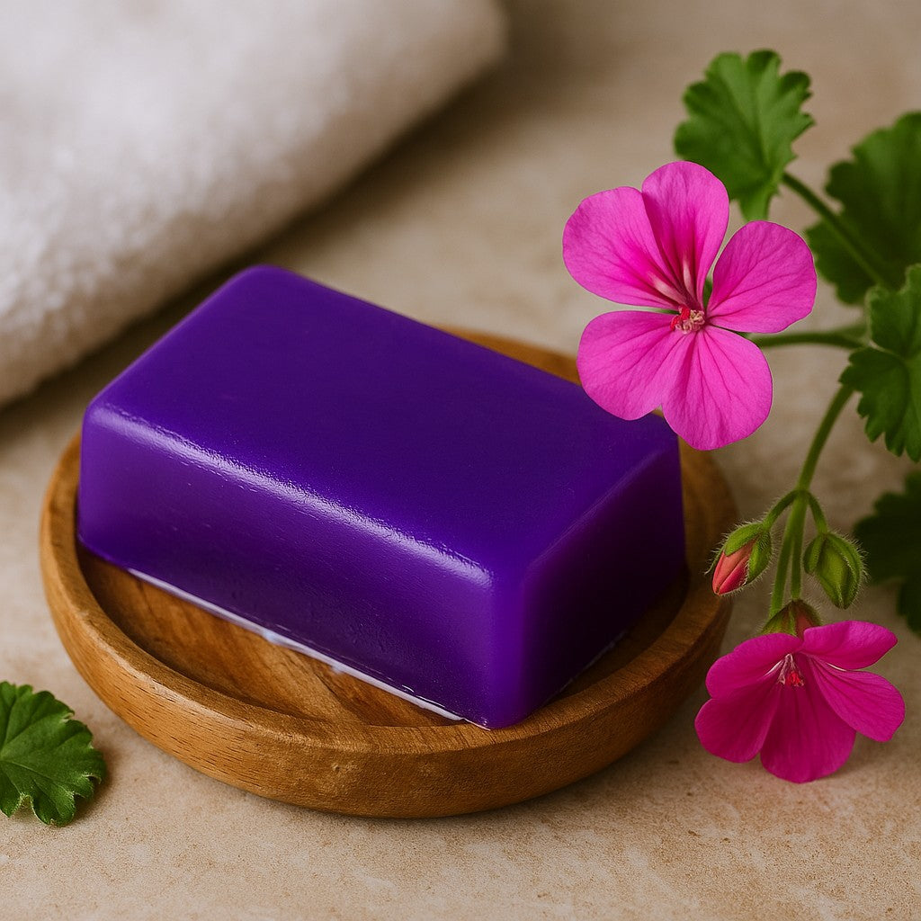 Geranium eterisk olja tvålstång 100g