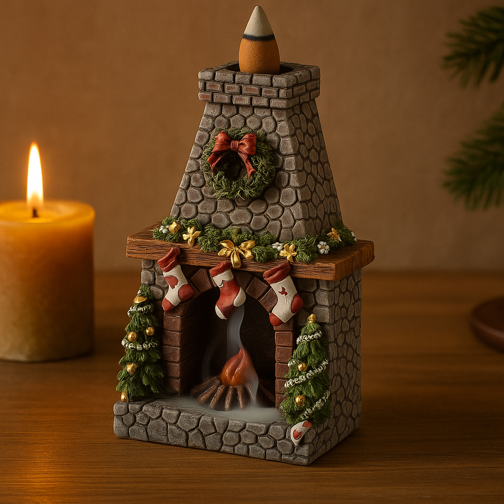 Backflow wierookbrander kerst open haard