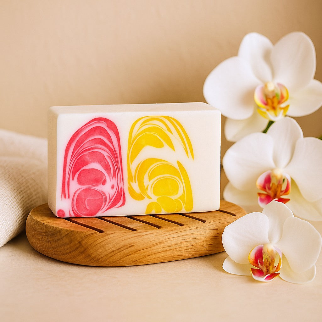 Ručně vyráběné mýdlo s orchidejí 100g