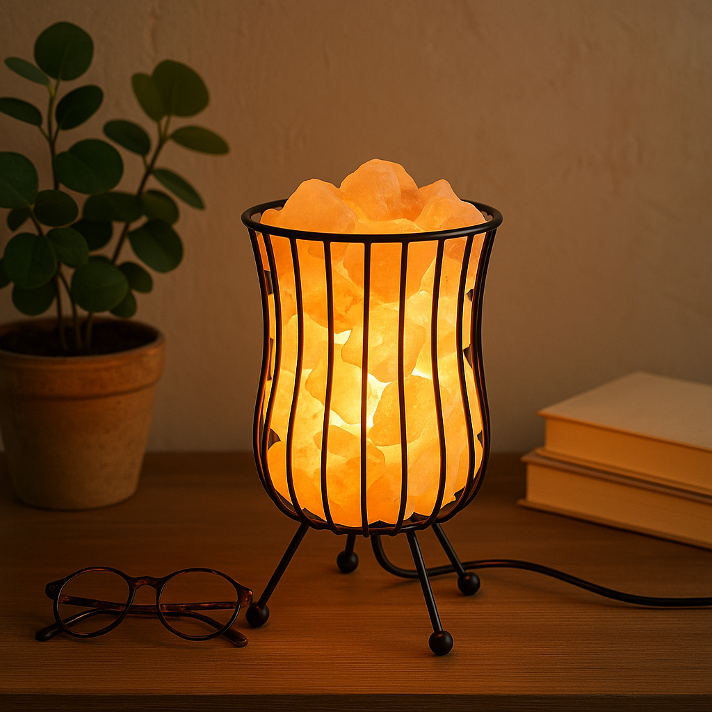 Хималайска солна лампа купа с 3 кг парчета