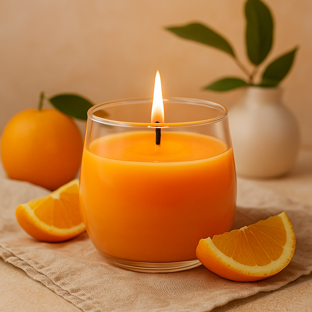 Sviečka s vôňou pomaranča