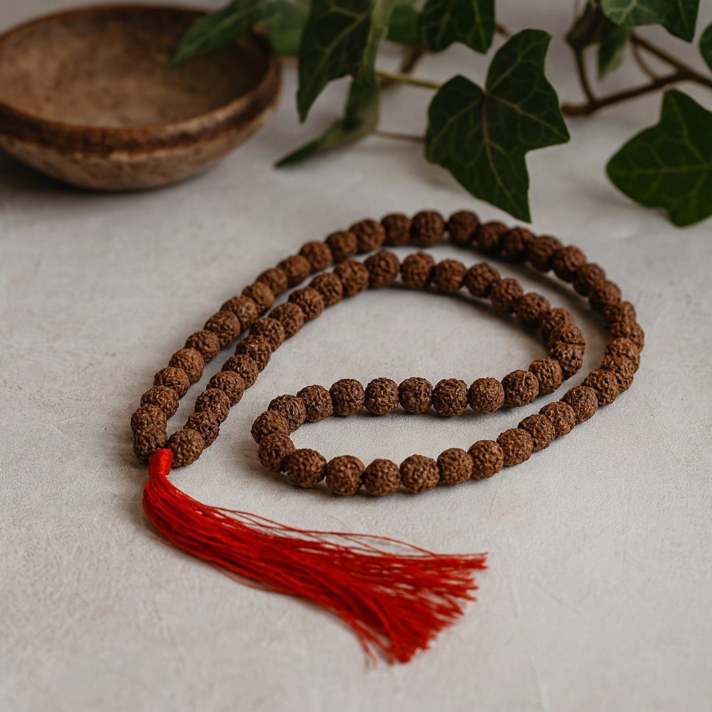 Rudraksha Japa Mala 108 Beads Brown