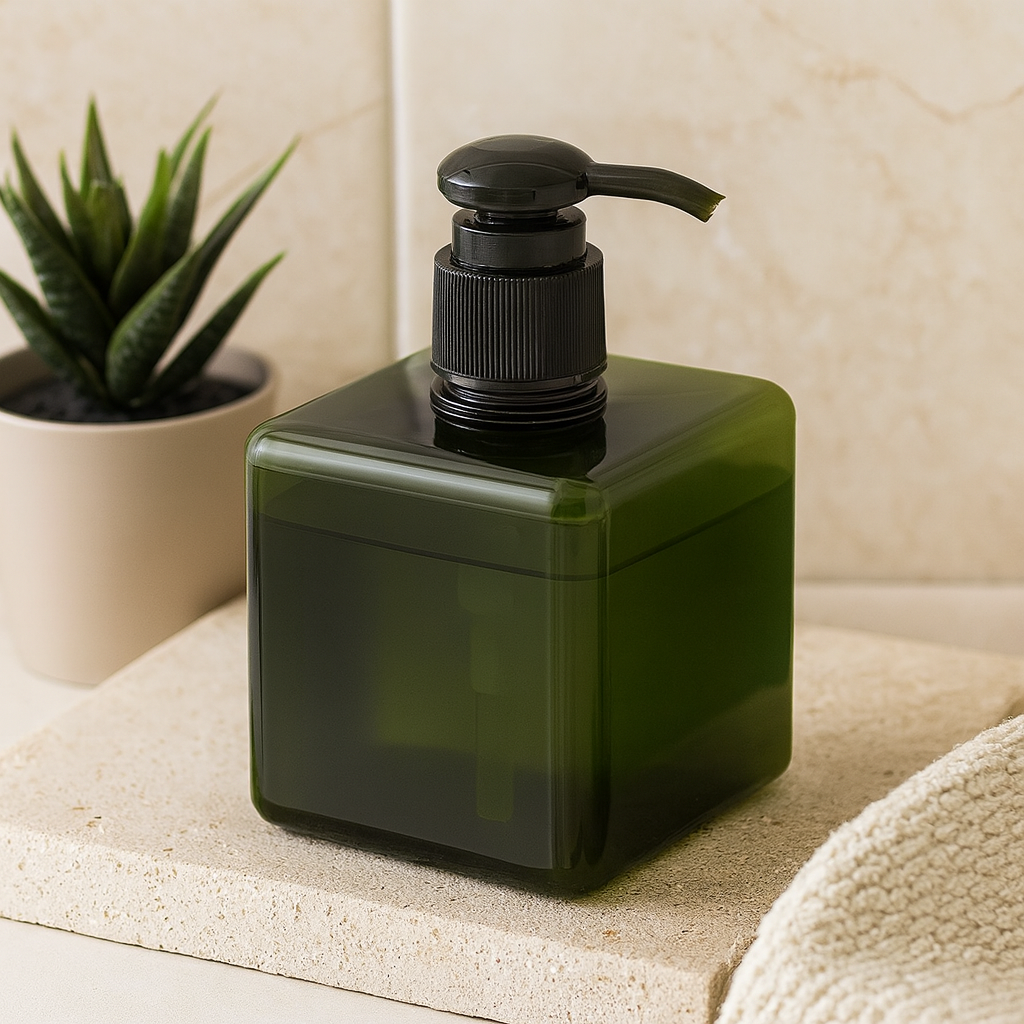 Uudelleenkäytettävä matala annostelupullo 250 ml