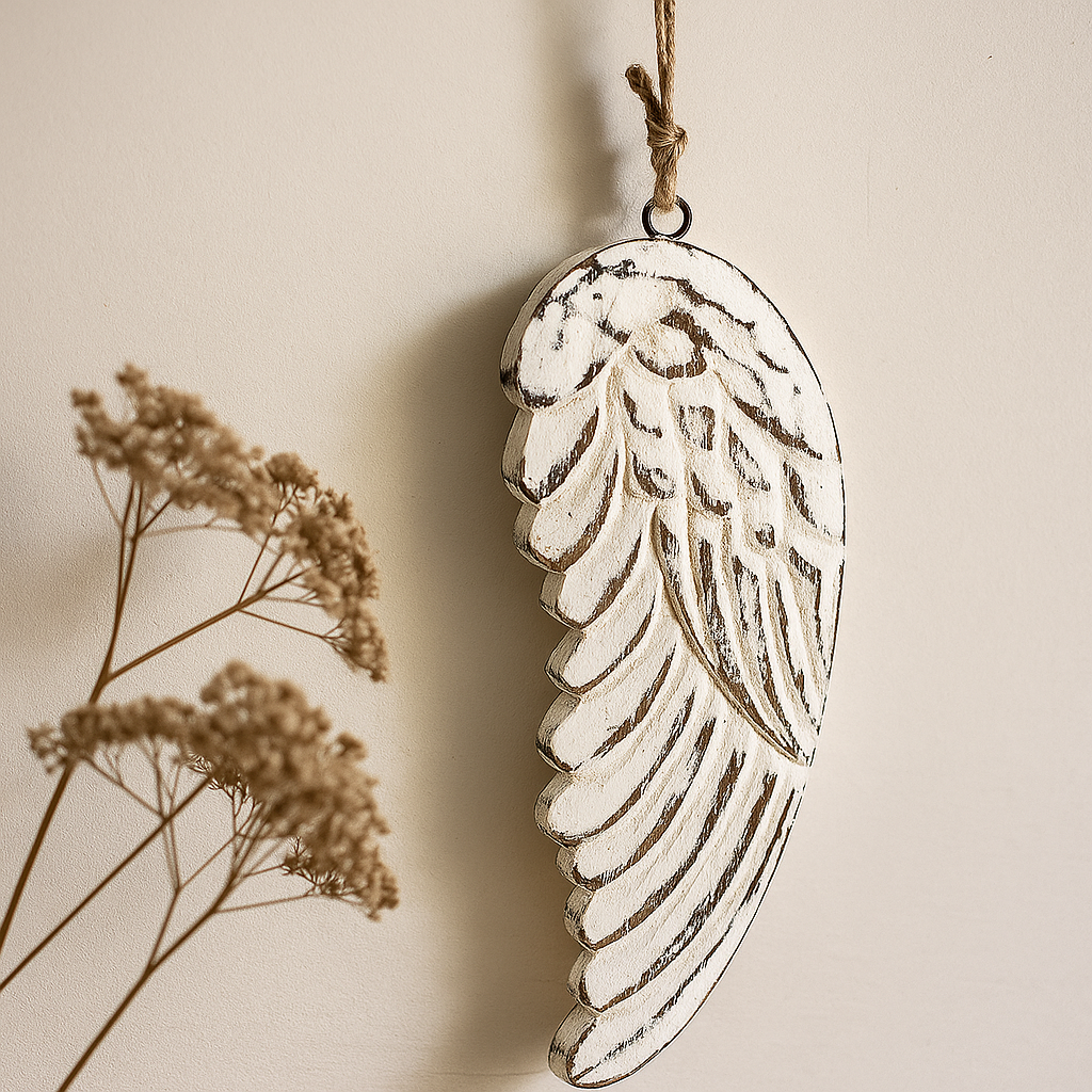 Decor aripă de înger lucrat manual 18 cm