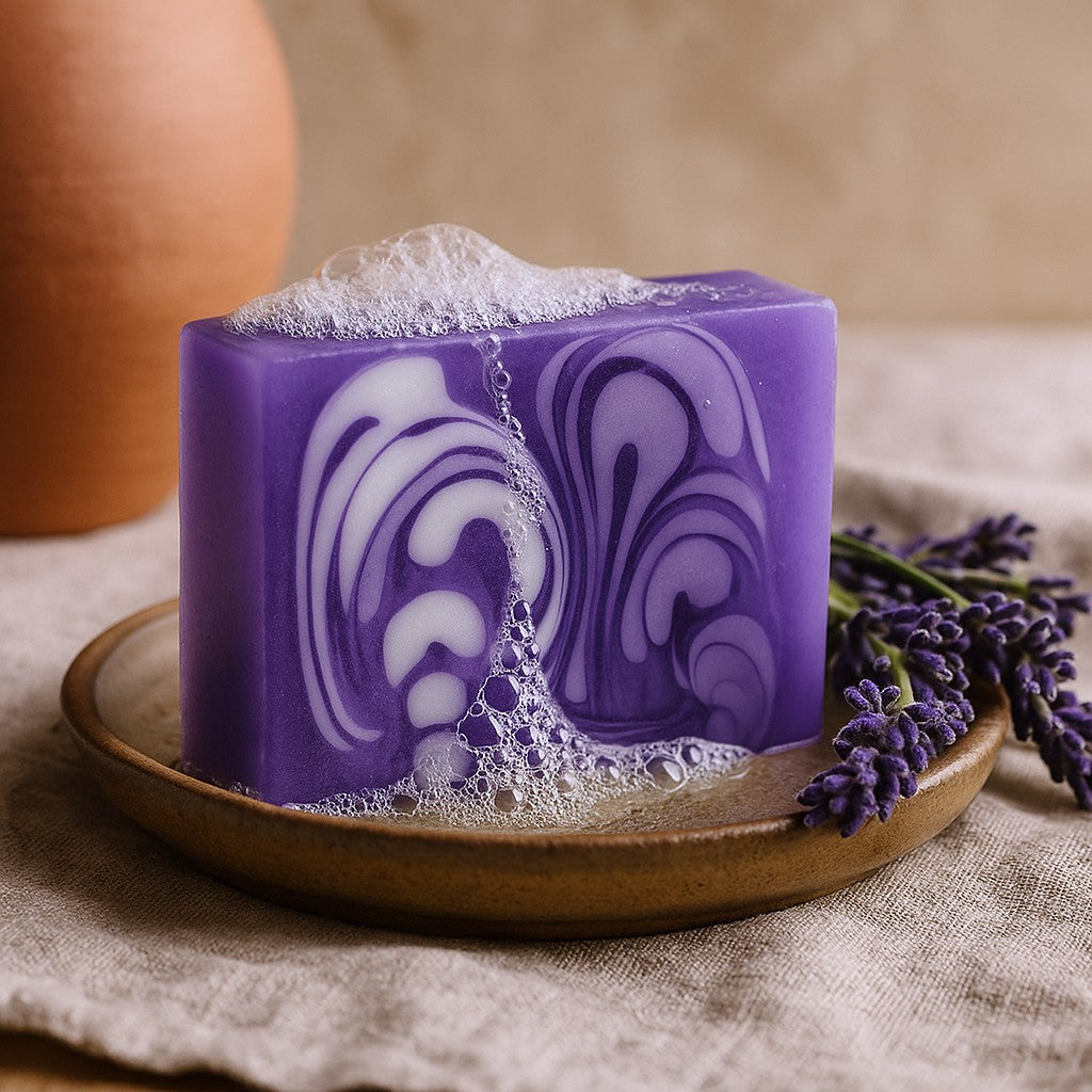 Jabón de Lavanda en Rodajas Artesanal 100g