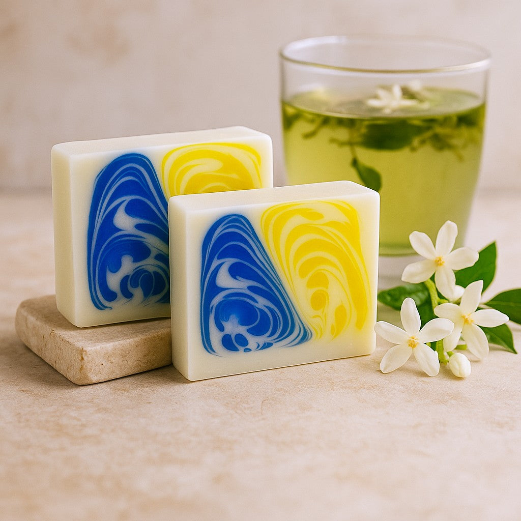 Χειροποίητο Σαπούνι Γιασεμί Πράσινο Τσάι 100g