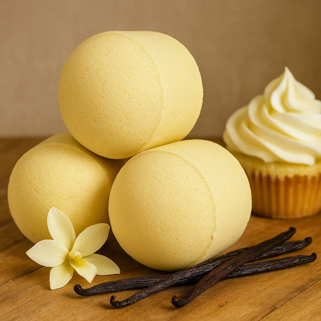 10 Badebomben - Vanille-Cupcake