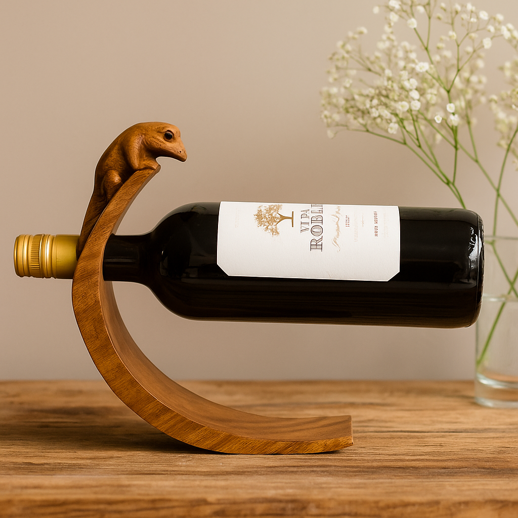 Suportes para Garrafas de Vinho, Lagarto Equilibrante