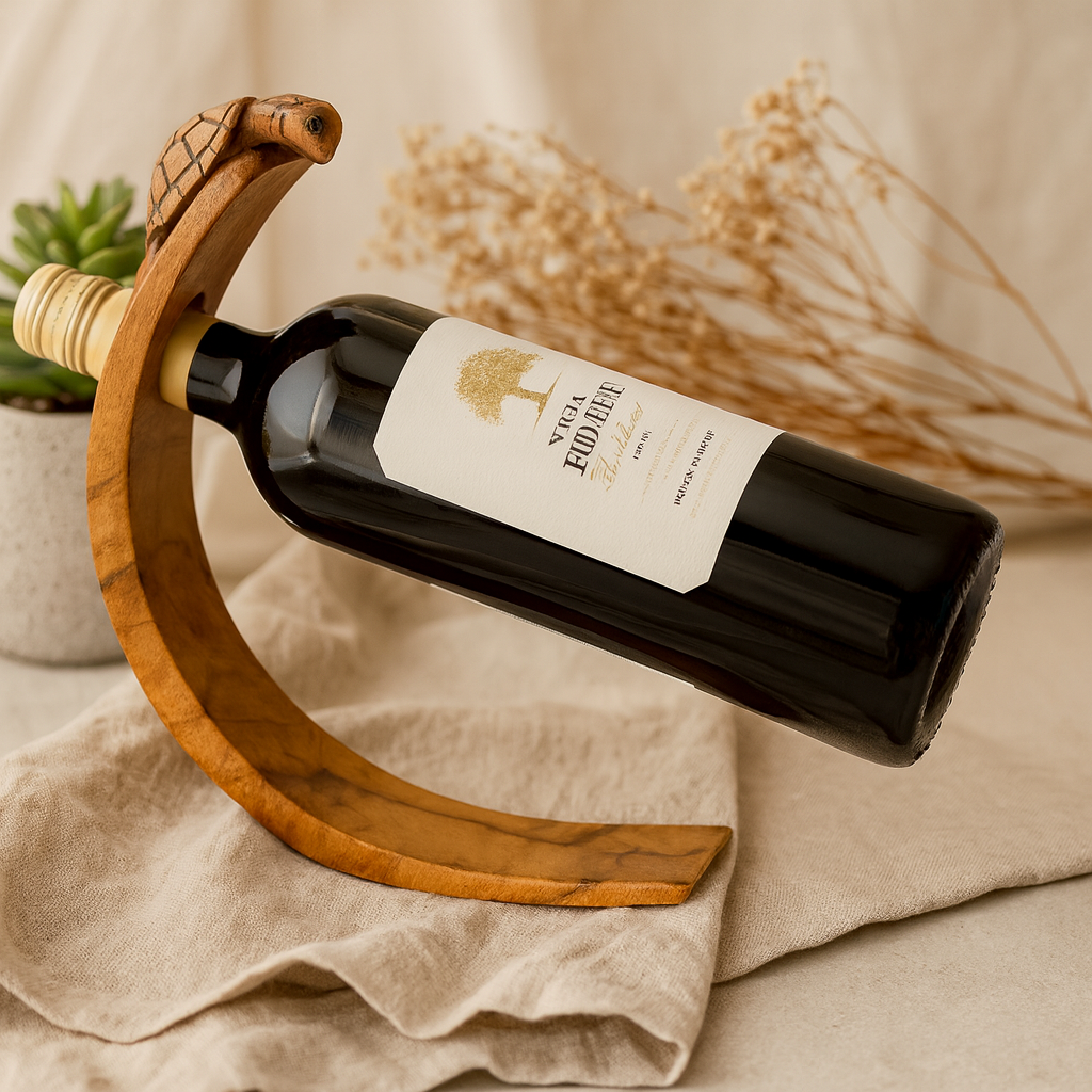 Suport pentru sticle de vin, broască țestoasă echilibrantă