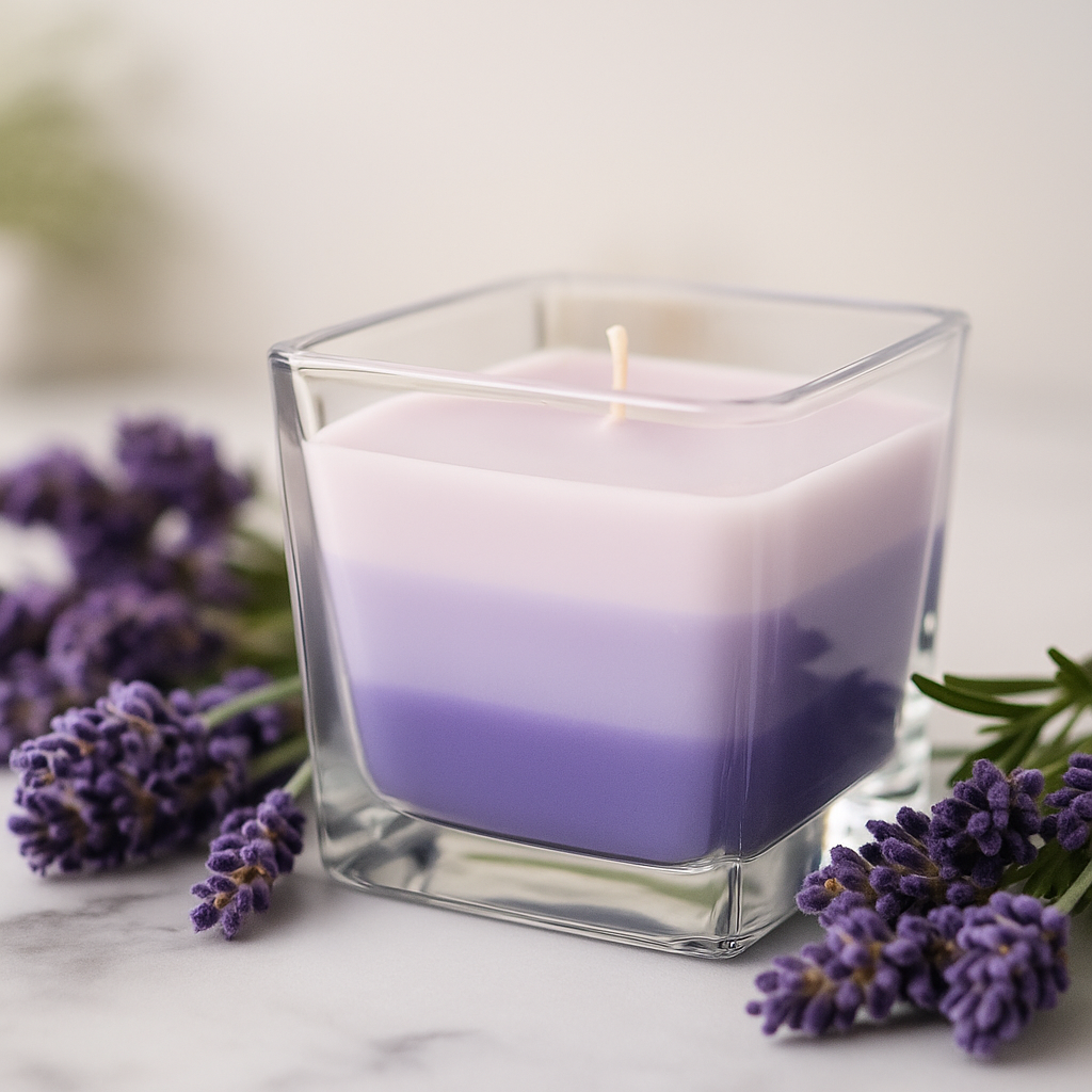 Vela con aroma a lavanda, arcoíris, duración de 32 horas
