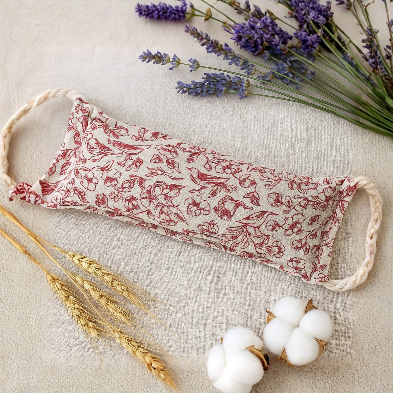 Weizensäckchen aus natürlicher Baumwolle - Lila