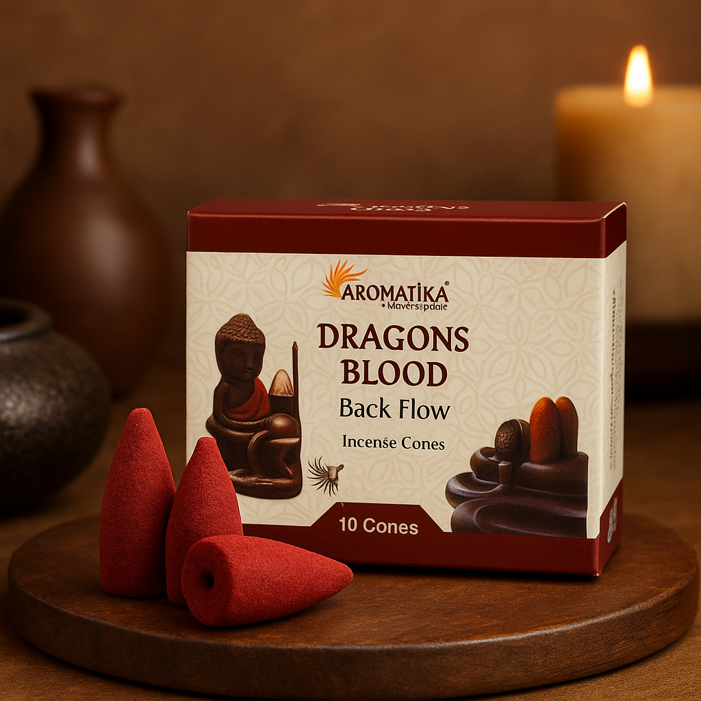 Backflow Incense Cones Dragons Blood 10 Pack Aromatica
