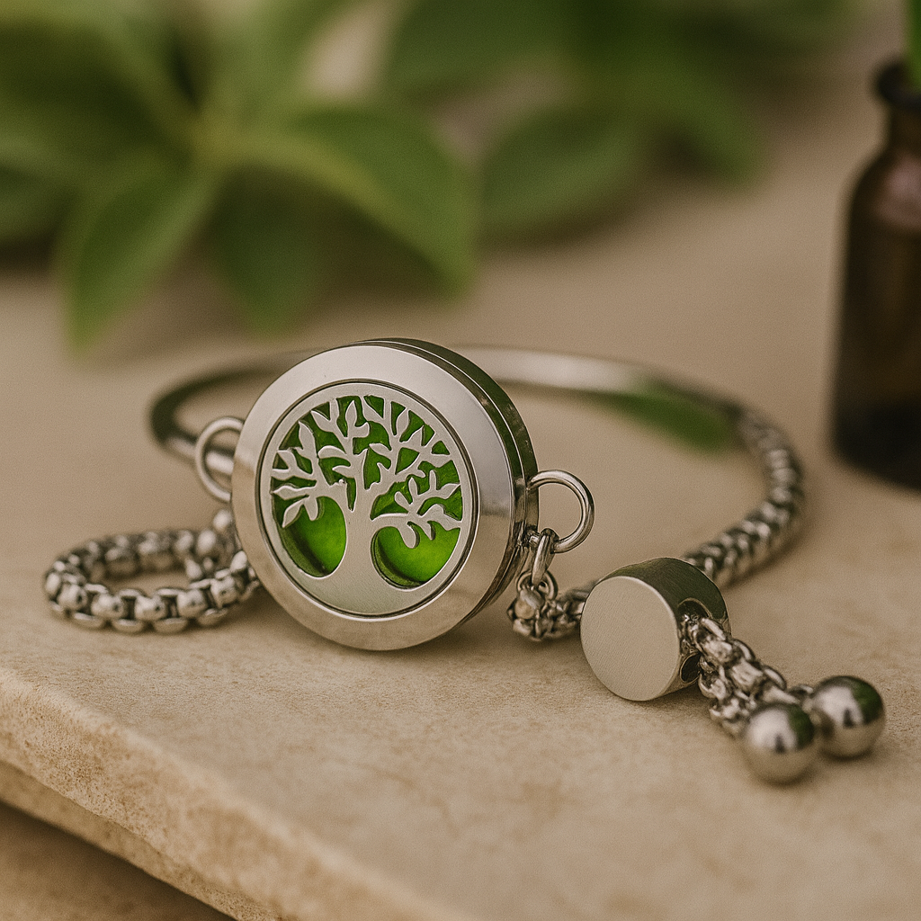 Pulsera difusora de aceites esenciales Árbol de la Vida 20 mm