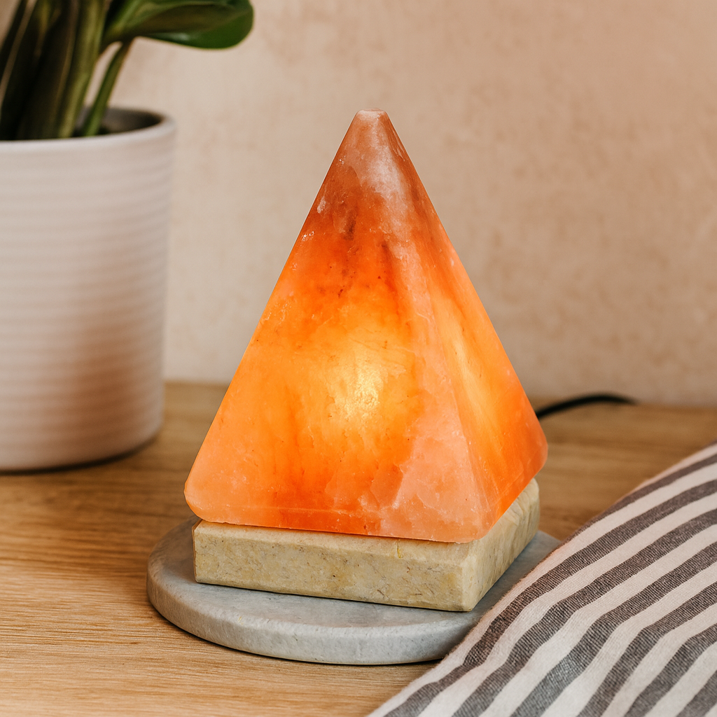 Himalayan Salt Lamp USB Powered Pyramid 9 cm