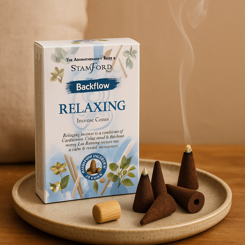 Coni di Incenso a Flusso Inverso Rilassanti Confezione da 12 Stamford