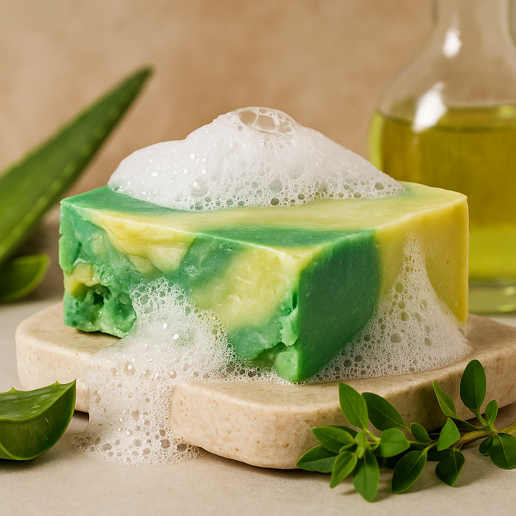 Aloe Vera Olivenolje Såpestykke 100g