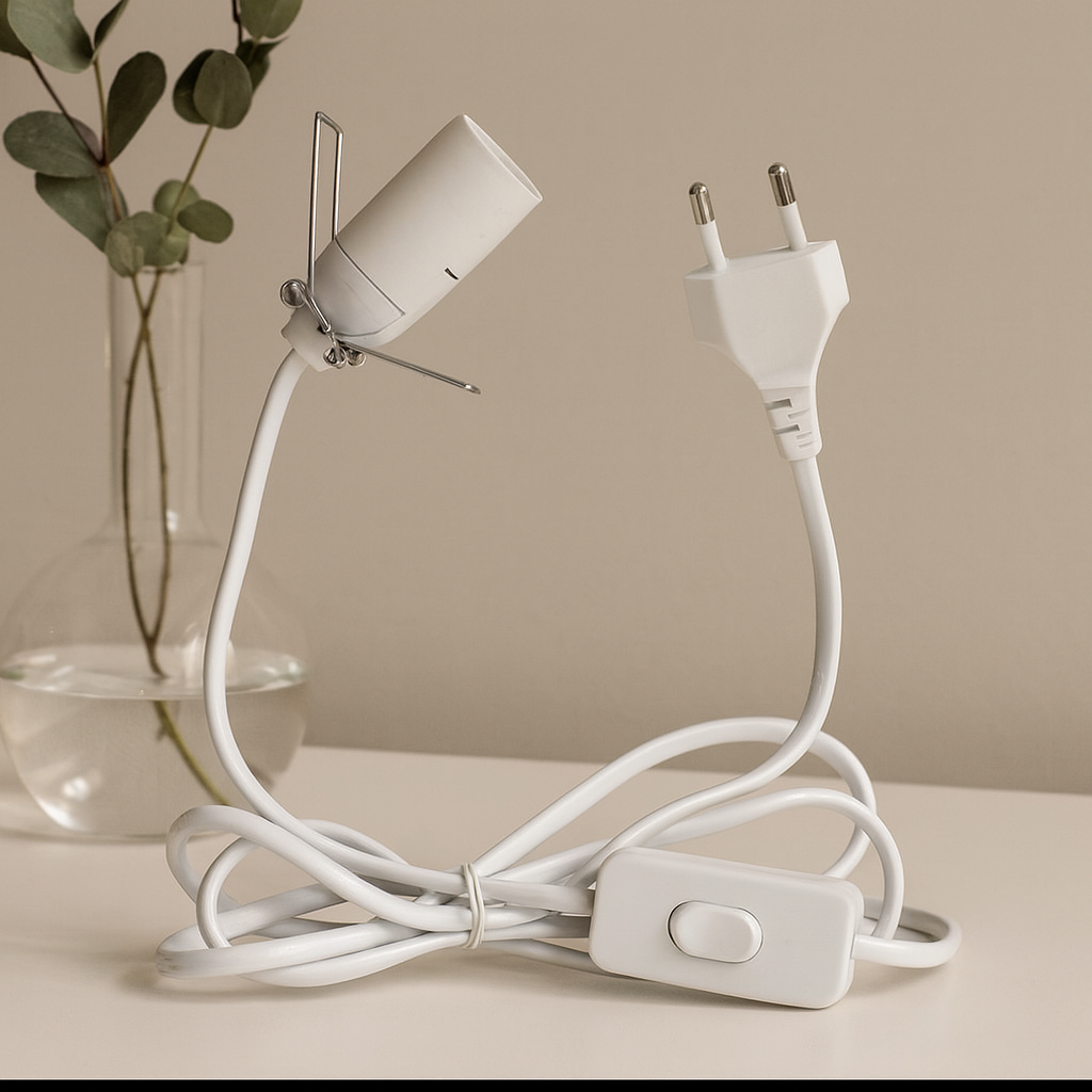 Weißes Anschlusskabel - EU