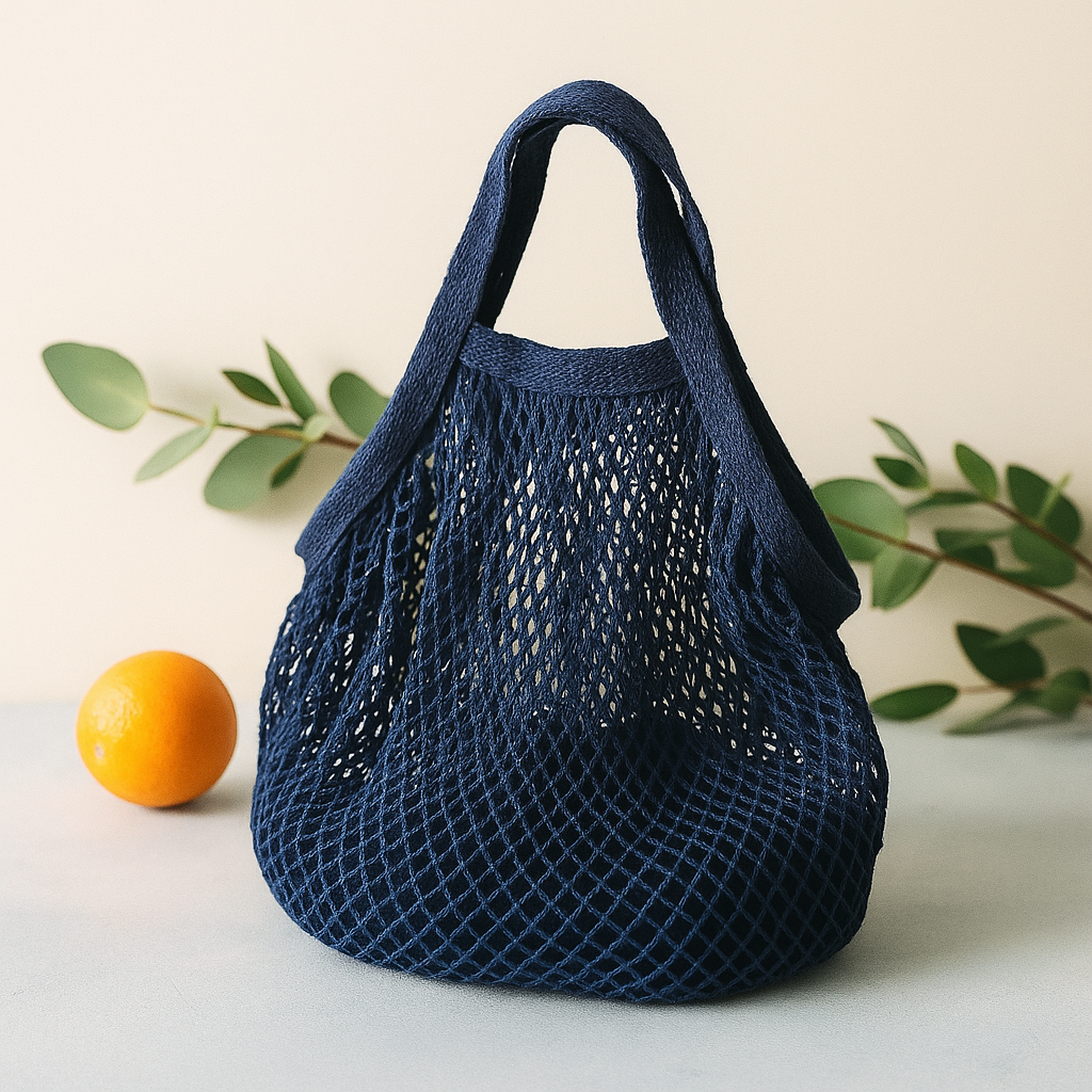 Borsa in rete di cotone - Denim