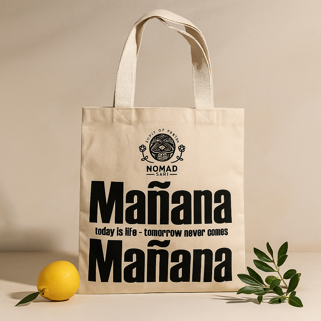 Ikonische Basic-Einkaufstasche – Mañana Mañana – Natur 4oz