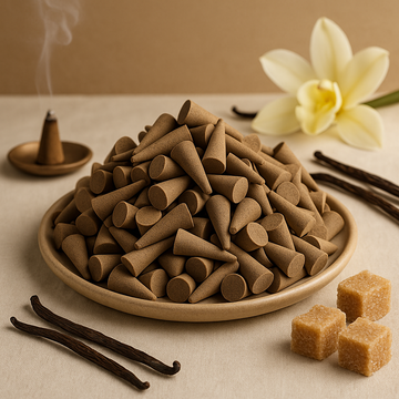 Vanilla Incense Cones, 850 Pieces