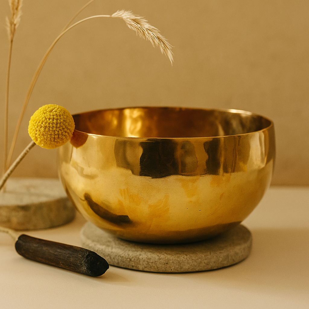 Énekes tál harang fém kézzel készített 17cm 850g