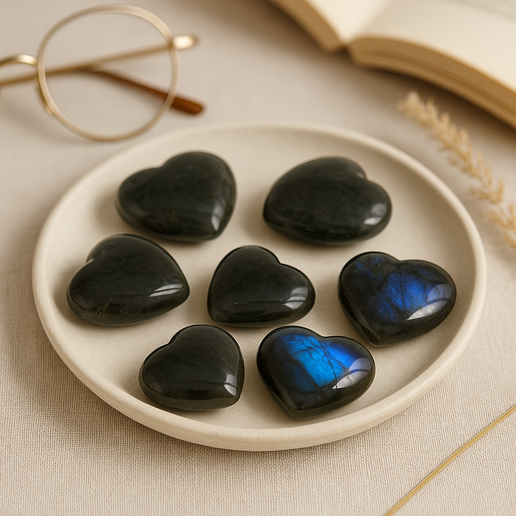 Labradorita Corazón, 40 mm, 25 g, Madagascar