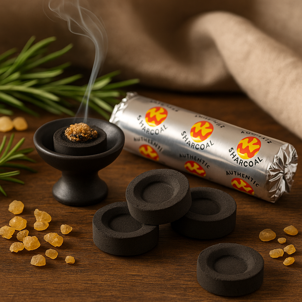 Uhlíkové tablety pro vonné tyčinky a vodní dýmku 10 kusů