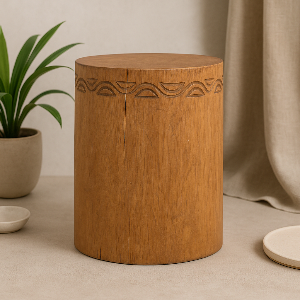 Taburete o Mesa Auxiliar - Madera Albasia Natural