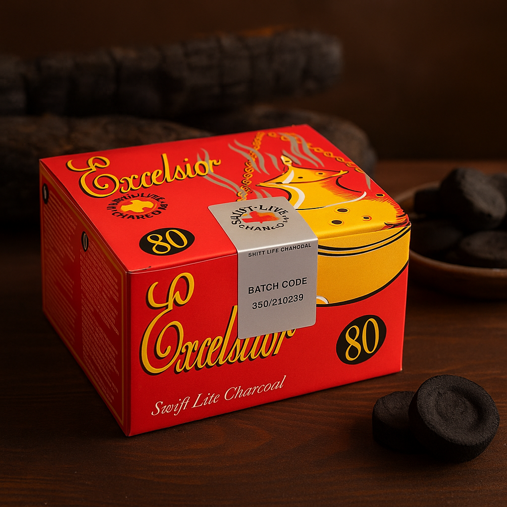 Tablety dřevěného uhlí pro vonné tyčinky a vodní dýmku, 80 kusů