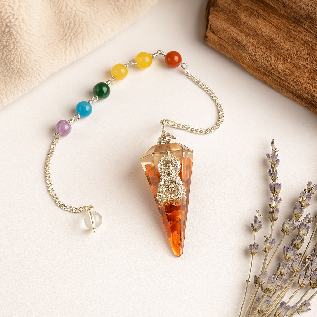 Orgonitový kyvadlo pro vyhledávání čaker Buddha