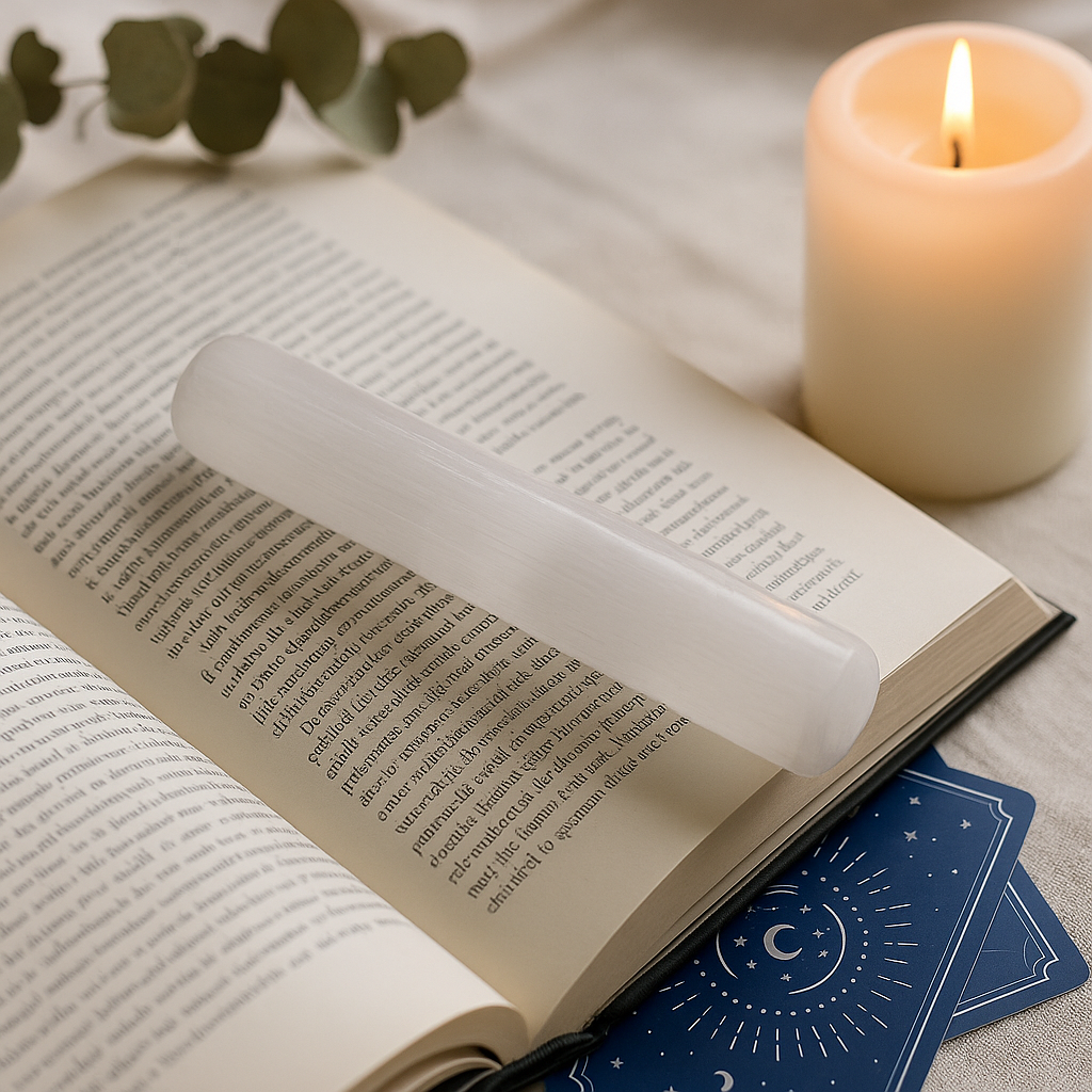 Selenit kristalni štapić zaobljeni vrhovi 16 cm