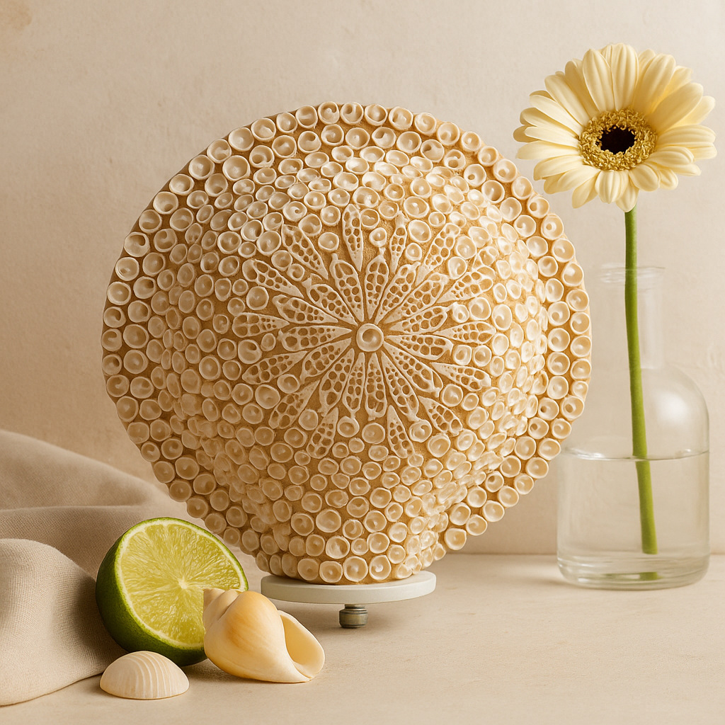 Lampă din scoică de mare, rotundă mare 30cm