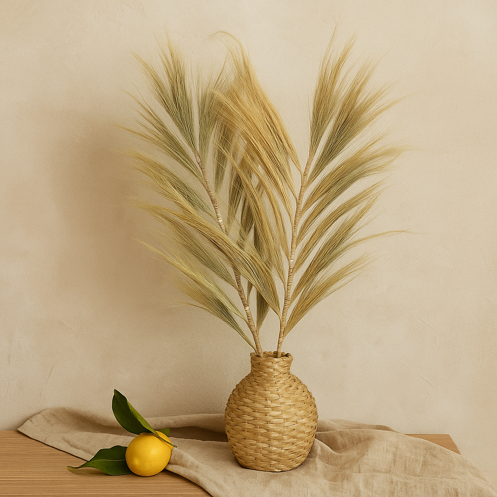 Αποξηραμένο χόρτο Rayung ξανθό 1.6m σετ των 3