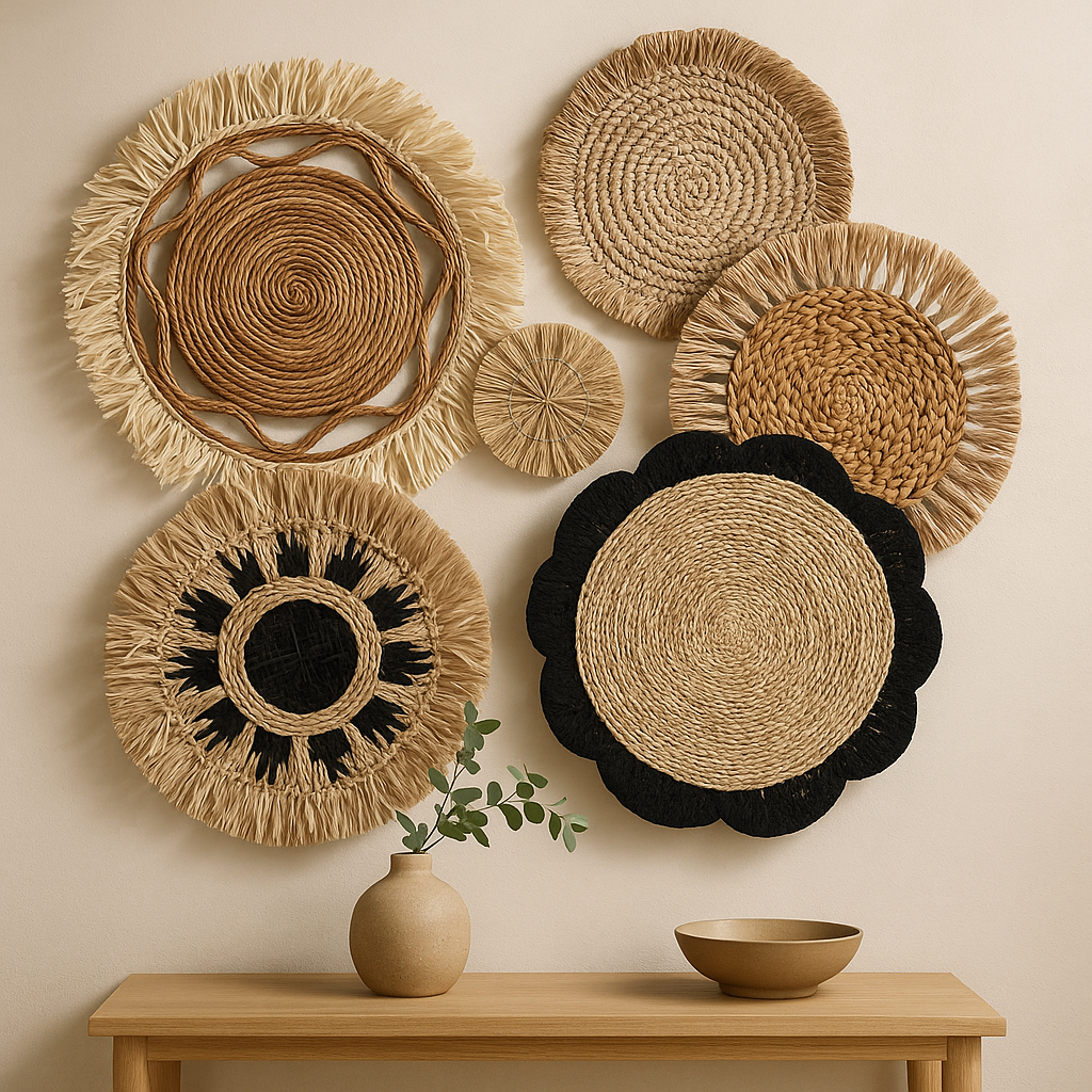 Conjunto de seis arte de pared natural - Colección Kribo