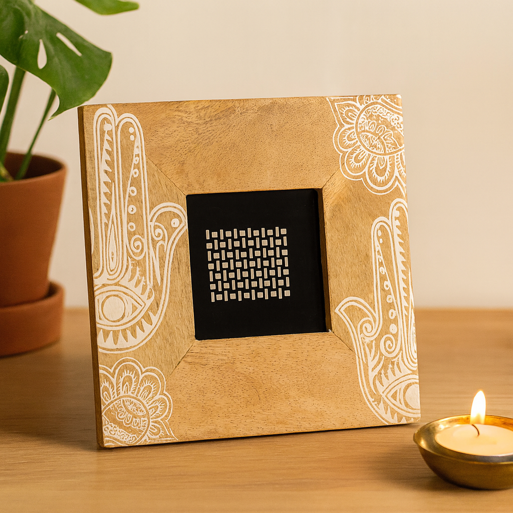 Fényképtartó Mangófa 10x15 cm Fehér Hansa