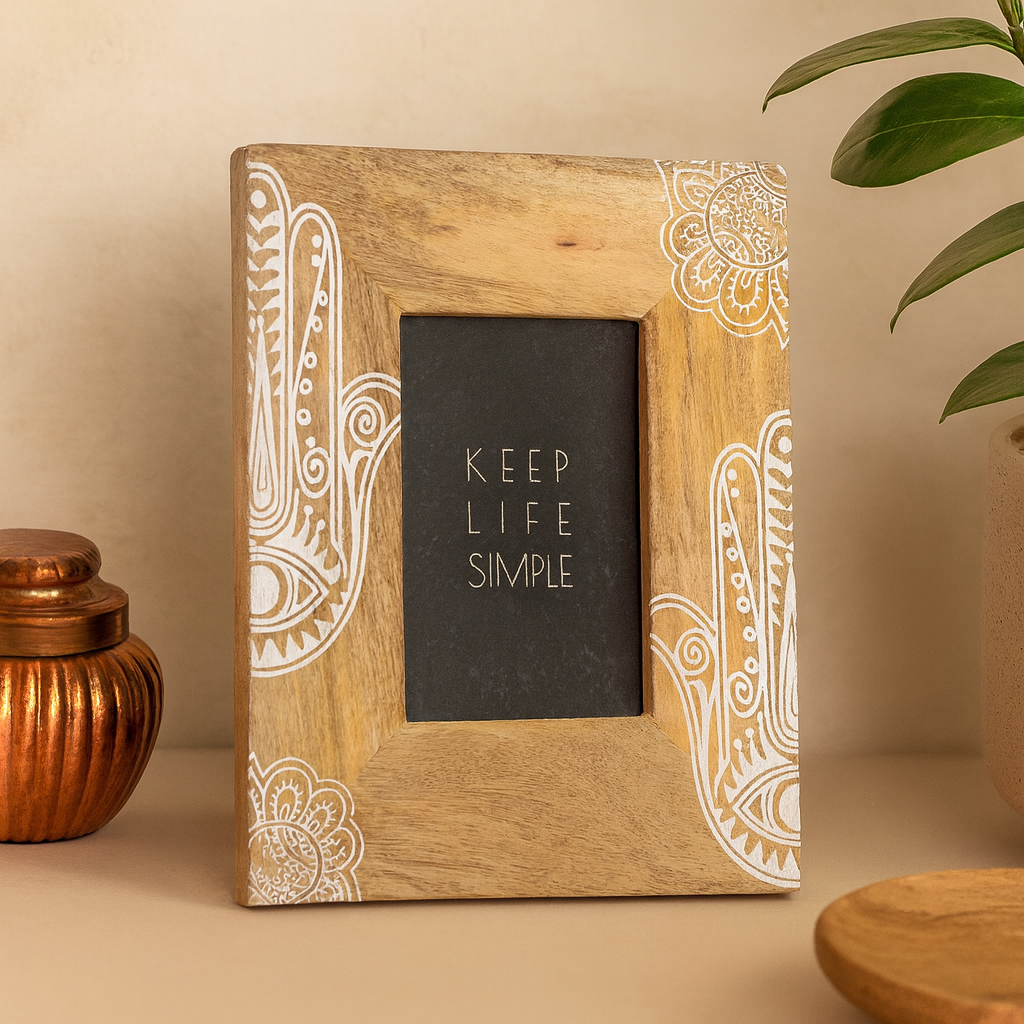 Fotoramme Mangotræ 10x15cm Hvid Hansa