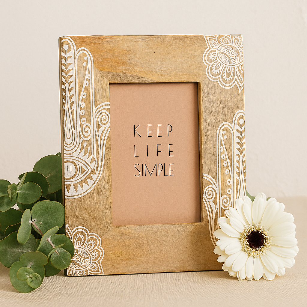 Billedramme Mangotræ 13x18 cm Hvid Hansa