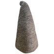 Gray cone-shaped decorative item on a white background