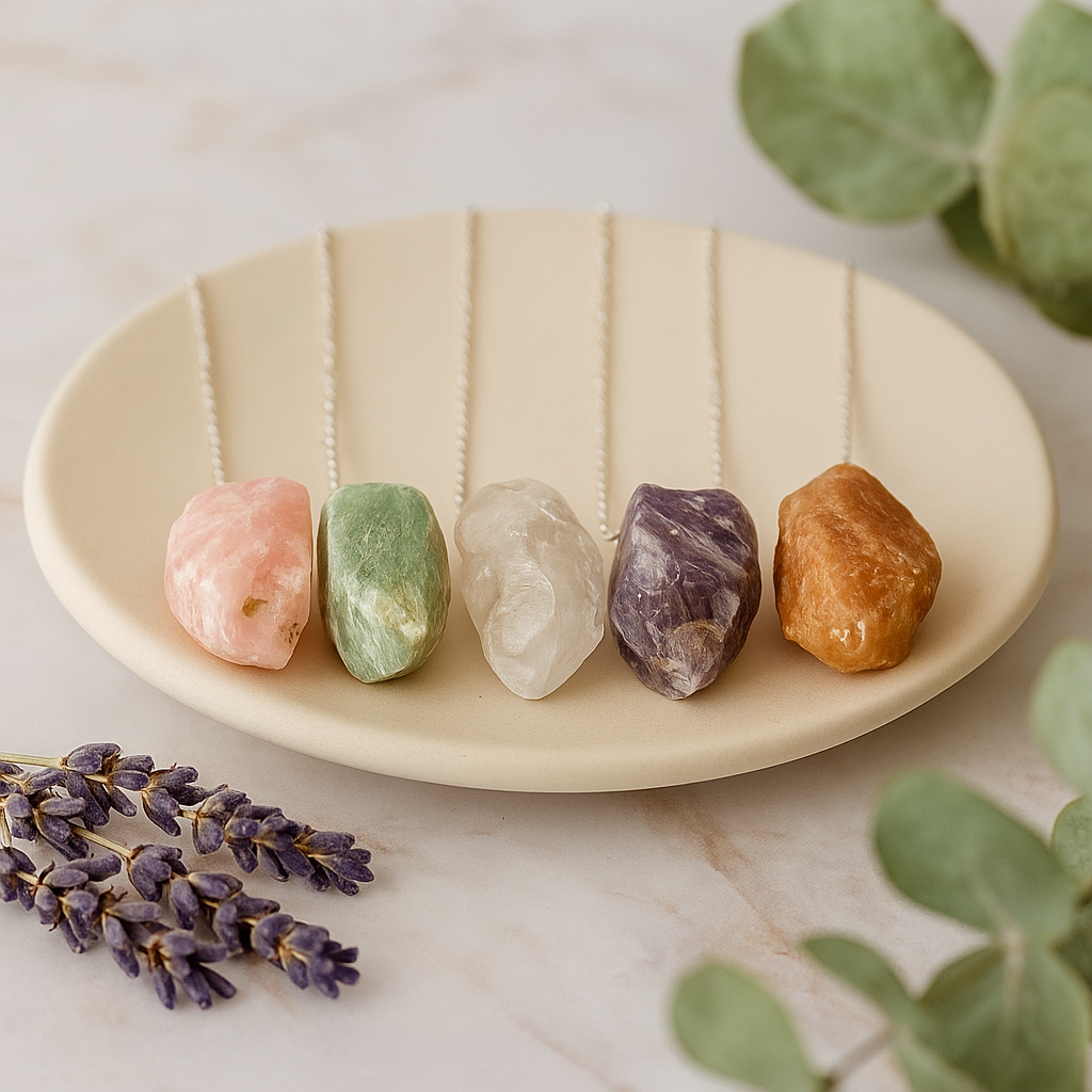 Krystal Pendul til Pendulering, Blandede Ædelsten