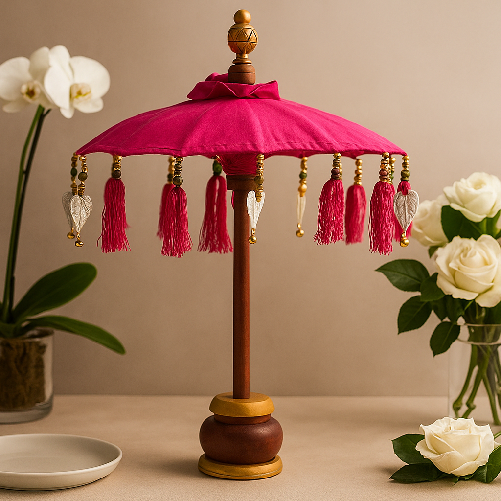 Dekorativ parasol pink 40cm
